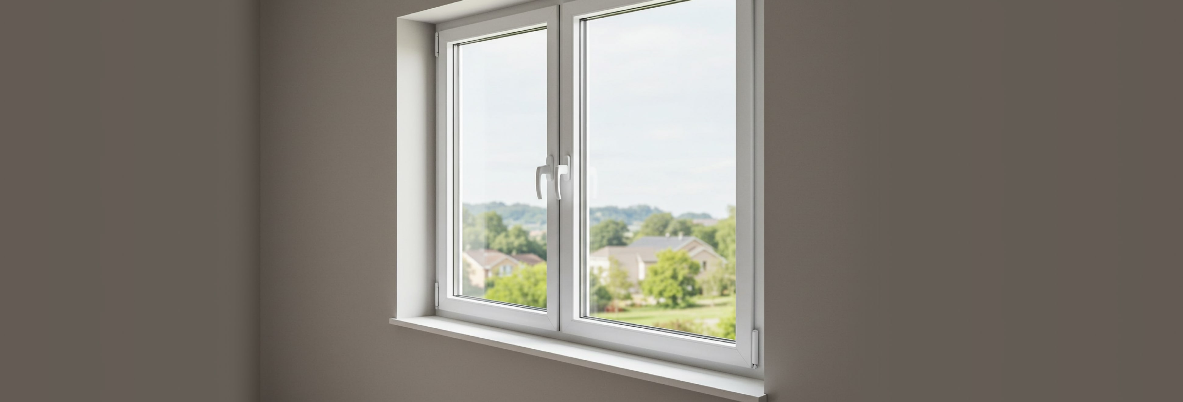 Двухстворчатое ПВХ окно